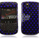 Black/Blue Polka Dots Design Hard Case for BlackBerry Tour 9600/9630