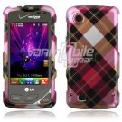 Pink Argyle Design Hard Case for LG Chocolate Touch VX8575