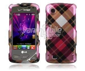 Pink Argyle Design Hard Case for LG Chocolate Touch VX8575