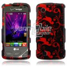Black/Red Design Hard Case for LG Chocolate Touch VX8575