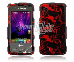 Black/Red Design Hard Case for LG Chocolate Touch VX8575