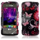 Pink/Black Design Hard Case for LG Chocolate Touch VX8575