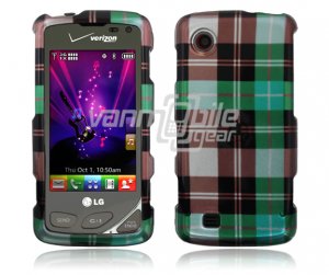 Blue Plaid Design Hard Case for LG Chocolate Touch VX8575