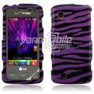 Purple/Black Zebra Design Hard Case for LG Chocolate Touch VX8575