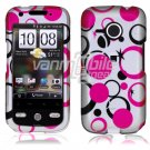 Pink Dots Design Hard 2-Pc Snap On Case for HTC Droid Eris (Verizon Wireless)