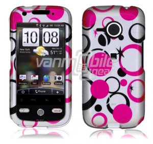 Pink Dots Design Hard 2-Pc Snap On Case for HTC Droid Eris (Verizon Wireless)