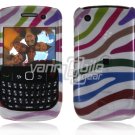 Colorful Stripes Design Hard 2-Pc Snap On Plastic Faceplate Case for BlackBerry Curve 8520/8530