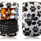 Paws Design Hard 2-Pc Snap On Plastic Faceplate Case for BlackBerry Curve 8520/8530