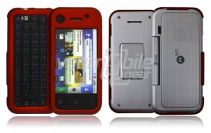 Red 2-Pc Hard Snap On Case for Motorola BackFlip (AT&T)