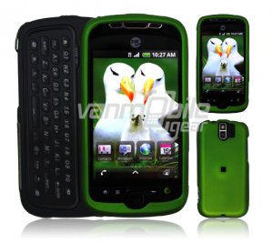 Green Hard 2-Pc Snap On Faceplate Case for myTouch 3G Slide (T-Mobile)