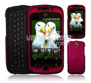 RED Hard 2-Pc Snap On Faceplate Case for myTouch 3G Slide (T-Mobile)