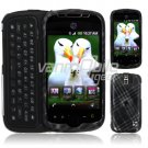 Black Diagonal Plaid Design Hard 2-Pc Snap On Faceplate Case for myTouch Slide (T-Mobile)