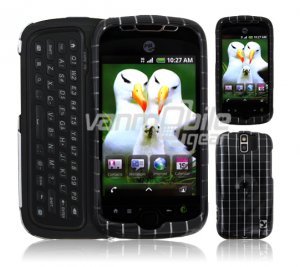 Black Checkers Design Hard 2-Pc Snap On Faceplate Case for myTouch Slide (T-Mobile)