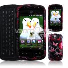 Pink/Black Bfly Design Hard 2-Pc Snap On Faceplate Case for myTouch Slide (T-Mobile)