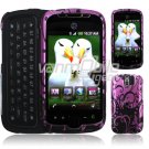 Purple/Black Design Hard 2-Pc Case for myTouch 3G Slide (T-Mobile)
