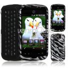 Silver/Black Zebra Stripes Design Hard 2-Pc Snap On Faceplate Case for myTouch Slide (T-Mobile)