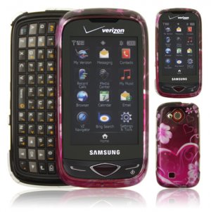 Pink Hearts Design Hard 2-Pc Case for Samsung Reality U820 (Verizon Wireless)