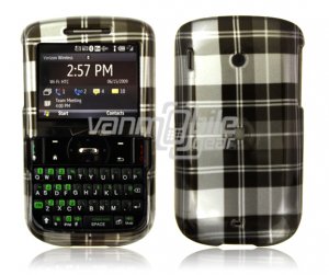 Black Plaid Design Hard Case for HTC Ozone XV6175 (Verizon Wireless)