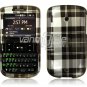 Black Plaid Design Hard Case for HTC Ozone XV6175 (Verizon Wireless)