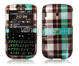 Blue Plaid Design Hard Case for HTC Ozone XV6175 (Verizon Wireless)