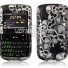 Black/Silver Skulls Design Hard Case for HTC Ozone XV6175 (Verizon Wireless)