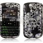 Black/Silver Skulls Design Hard Case for HTC Ozone XV6175 (Verizon Wireless)