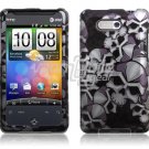 BLACK SILVER SKULL DESIGN ACCESSORY CASE for HTC ARIA
