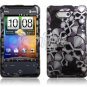 BLACK SILVER SKULL DESIGN ACCESSORY CASE for HTC ARIA