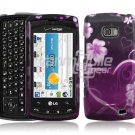 PINK FLOWER HEART DESIGN HARD CASE for LG ALLY PHONE