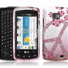 PINK PEACE DESIGN ACCESSORY CASE for VERIZON LG ALLY