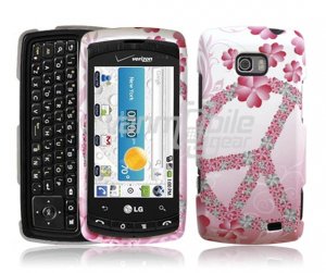 PINK PEACE DESIGN ACCESSORY CASE for VERIZON LG ALLY