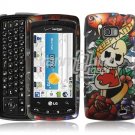 KF SKULL DESIGN HARD FACE PLATE CASE for LG ALLY PHONE