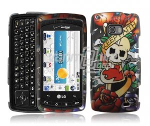 KF SKULL DESIGN HARD FACE PLATE CASE for LG ALLY PHONE