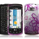 SQUIGGLY FLOWER ARMOR SHIELD CASE for LG ALLY PHONE