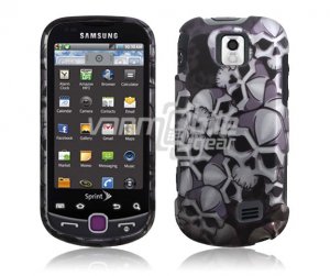 BLACK SILVER SKULL CASING HOUSING for SAMSUNG INTERCEPT