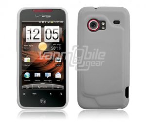 WHITE 1-PC GLOSSY SKIN CASE COVER for HTC INCREDIBLE