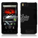BLACK HARD 2-PC PLASTIC CASE for MOTOROLA DROID X PHONE