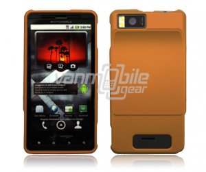 ORANGE HARD 2-PC PLASTIC CASE for MOTOROLA DROID X PHONE