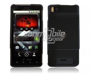 BLACK/SMOKED HARD 2-PC PLASTIC CASE for MOTOROLA DROID X PHONE