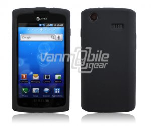 BLACK SOFT SILICON SKIN CASE for SAMSUNG CAPTIVATE ATT