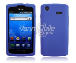 BLUE SOFT SILICON SKIN CASE for SAMSUNG CAPTIVATE ATT