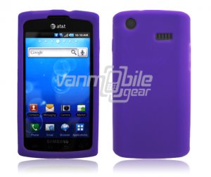 PURPLE SOFT SILICON SKIN CASE for SAMSUNG CAPTIVATE ATT