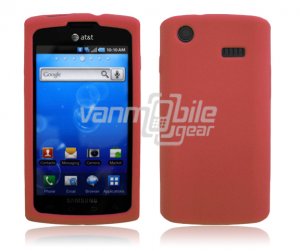 RED SOFT SILICON SKIN CASE for SAMSUNG CAPTIVATE ATT