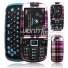 PLAID PINK CASE COVER for SAMSUNG GRAVITY 3