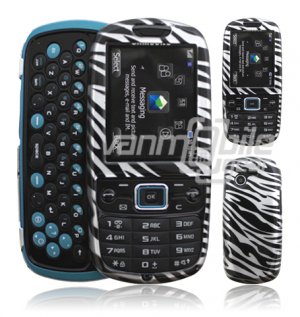 SILVER BLACK ZEBRA CASE COVER for SAMSUNG GRAVITY 3