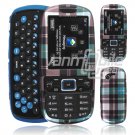 PLAID TURQUOISE CASE COVER for SAMSUNG GRAVITY 3