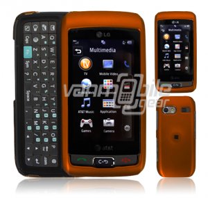 ORANGE HARD 2-PC CASE COVER for LG VU PLUS PHONE GR 700