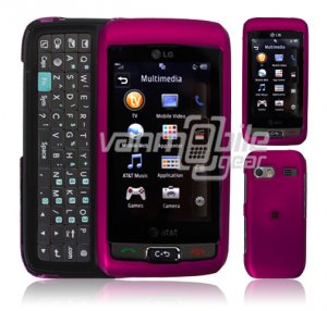 HOT PINK HARD 2-PC CASE COVER for LG VU PLUS PHONE GR 700