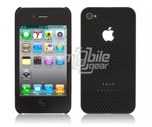 BLACK HARD 1-PC MATRIX DESIGN CASE for APPLE IPHONE 4 OS