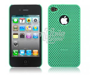 TURQUOISE HARD 1-PC MATRIX DESIGN CASE for APPLE IPHONE 4 OS